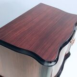 Pair of Mahogany Nightstands with in the Style of Tomaso Buzzi, Italy, 1950s