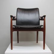 Finn Juhl model 192 in Teak, leather for France & Daverkosen