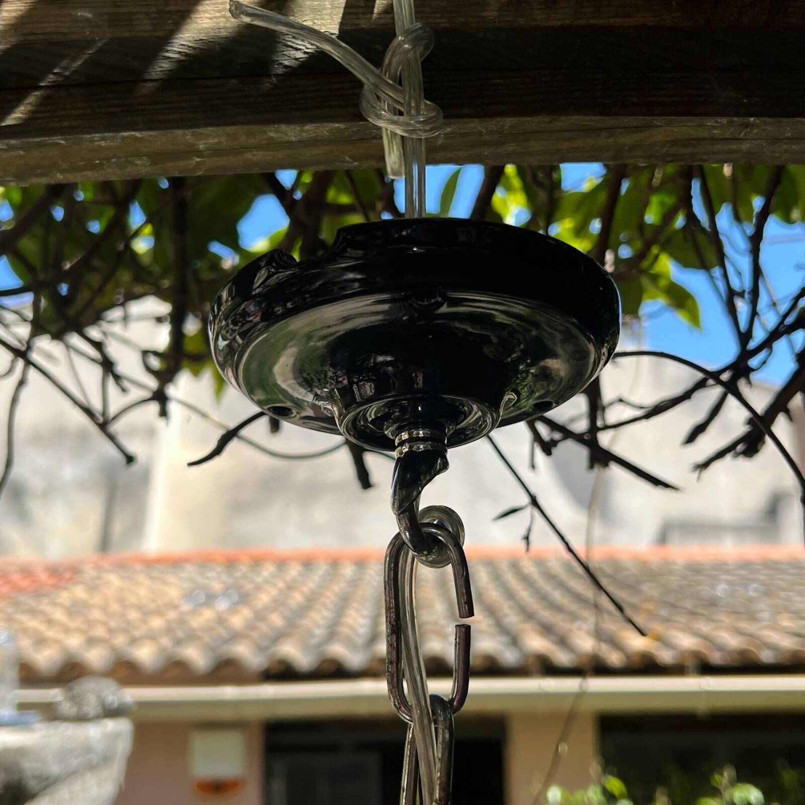 Large pendant light 45cm enameled sheet metal