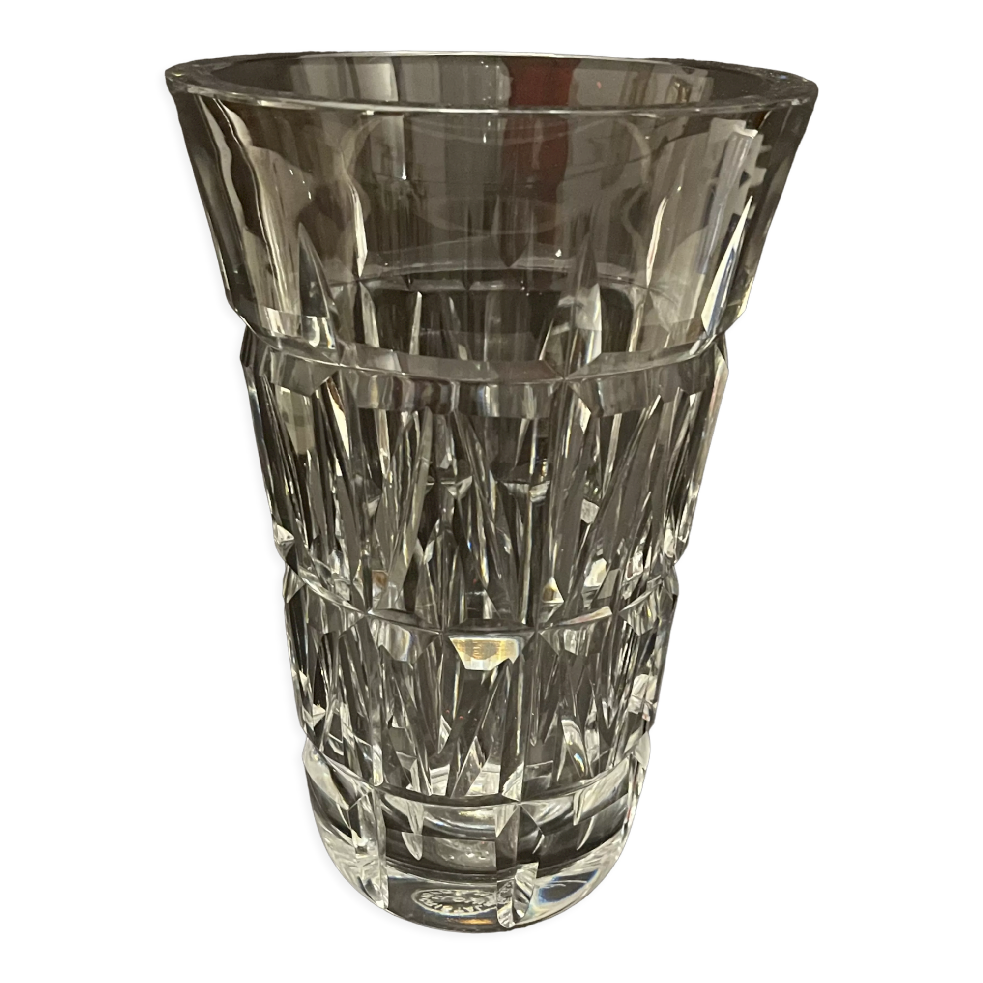 Carved crystal vase from Saint Louis