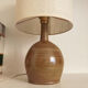Lampe grès et jute tissée