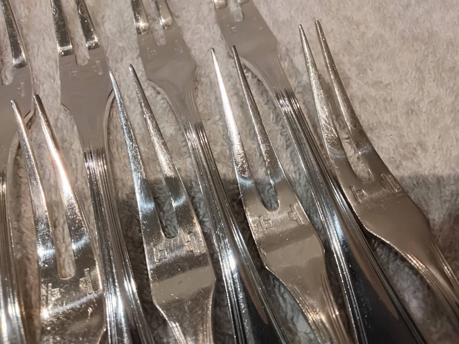 12 silver-plated snail forks by Christofle Spatours