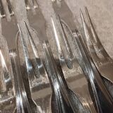 12 silver-plated snail forks by Christofle Spatours