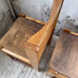 Set of 4 70s elm chairs, Regain