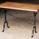 Table de bistrot vintage, estampillée LAFA Aurillac.