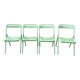 4 folding sheet metal chairs