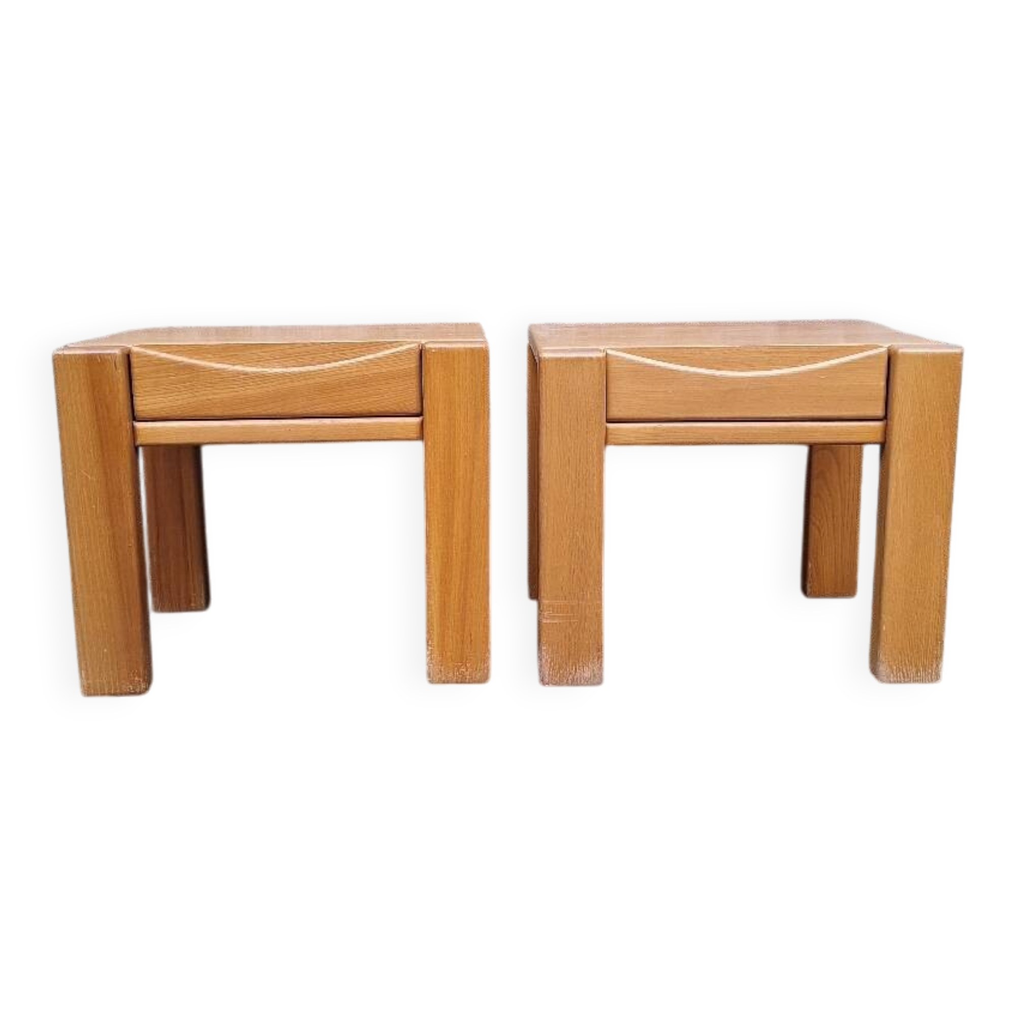 Pair of bedside tables in elm Atelier Chauvin
