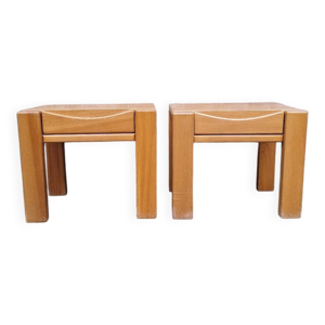 Paire de chevets en orme