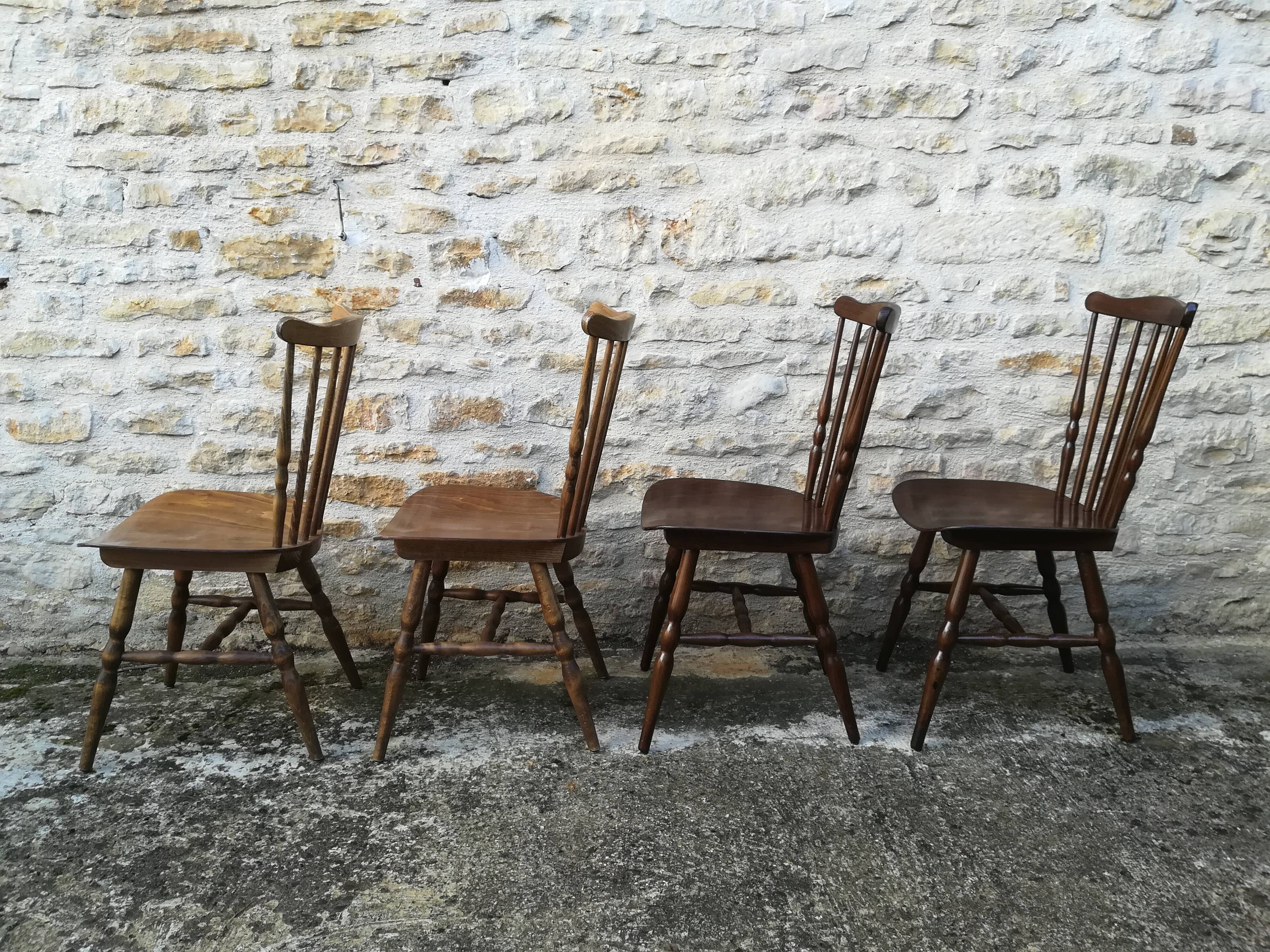 Mismatched bistro chairs