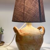 Vintage handmade pottery lamp