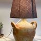 Vintage handmade pottery lamp