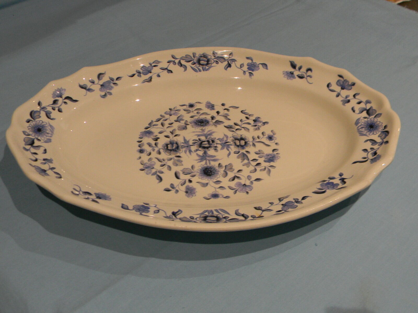 Oval earthenware dish of saint Amand