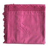 Old Fuschia Pink Cotton Pillowcase