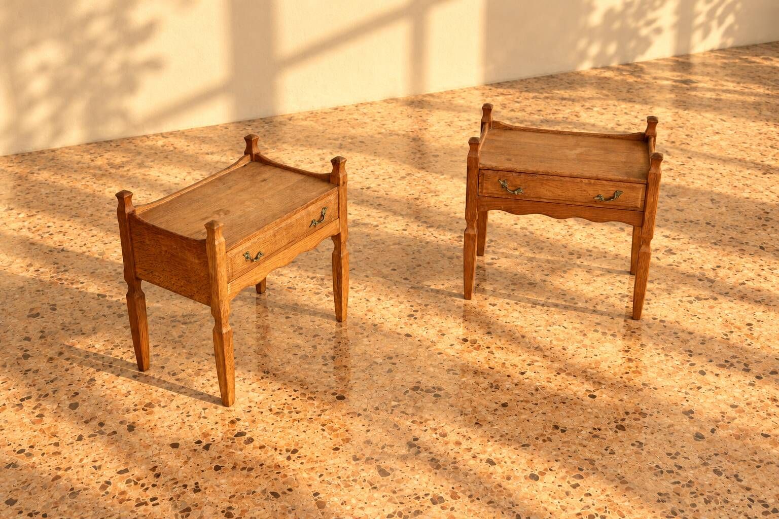 vintage bedside tables | brutalist cabinets | 1960s