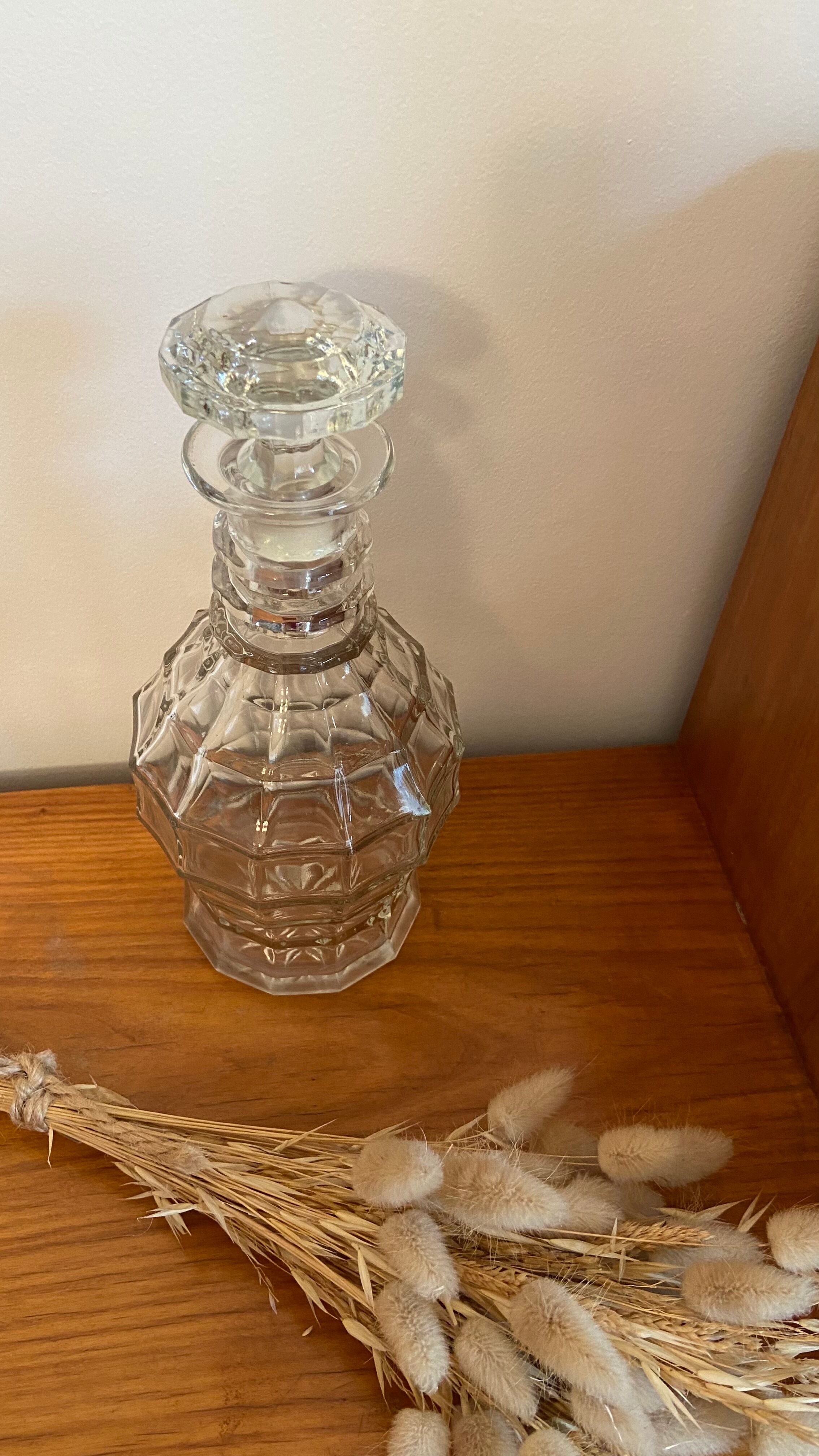 Vintage carafe in molded glass