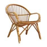 Fauteuil rotin des années 60-70