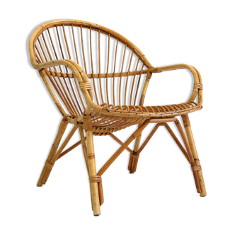 Chair rattan of 60-70 years.