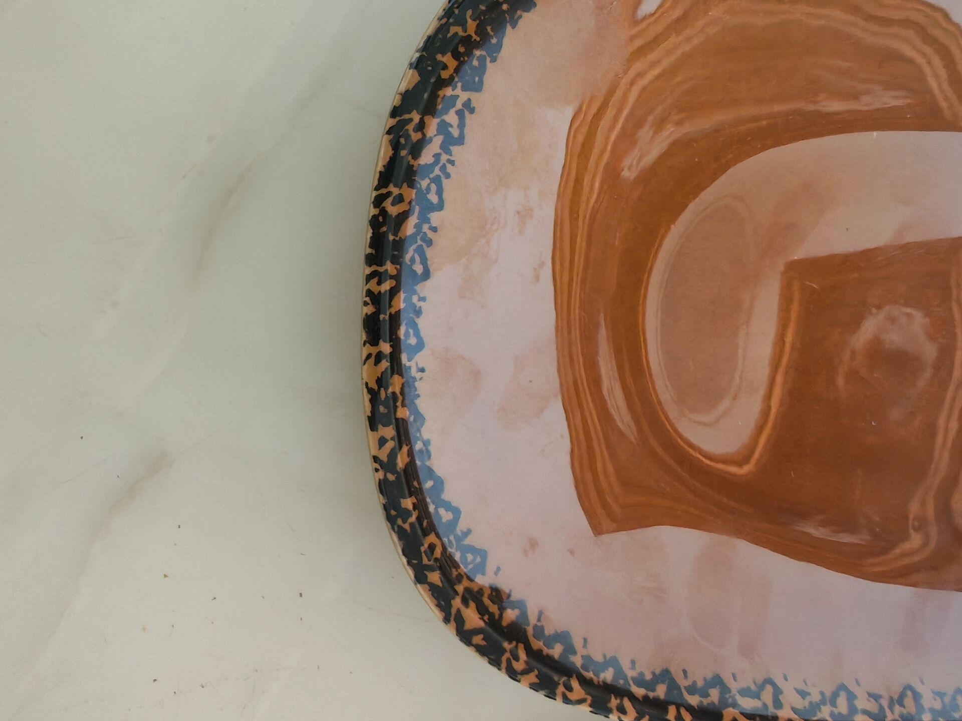 Duo of oval Gien earthenware dishes