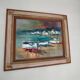 Huile signée Josep Teixido "Plage de Cadaqués"
