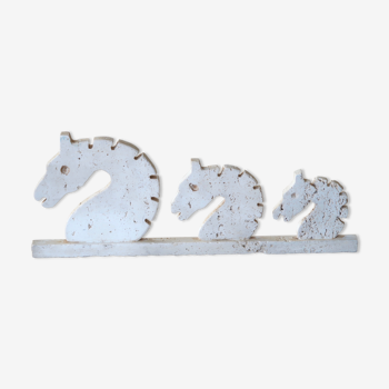 Resin paper press imitating travertine "horses", 70s