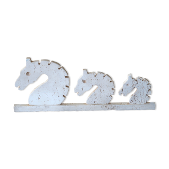 Resin paper press imitating travertine "horses", 70s