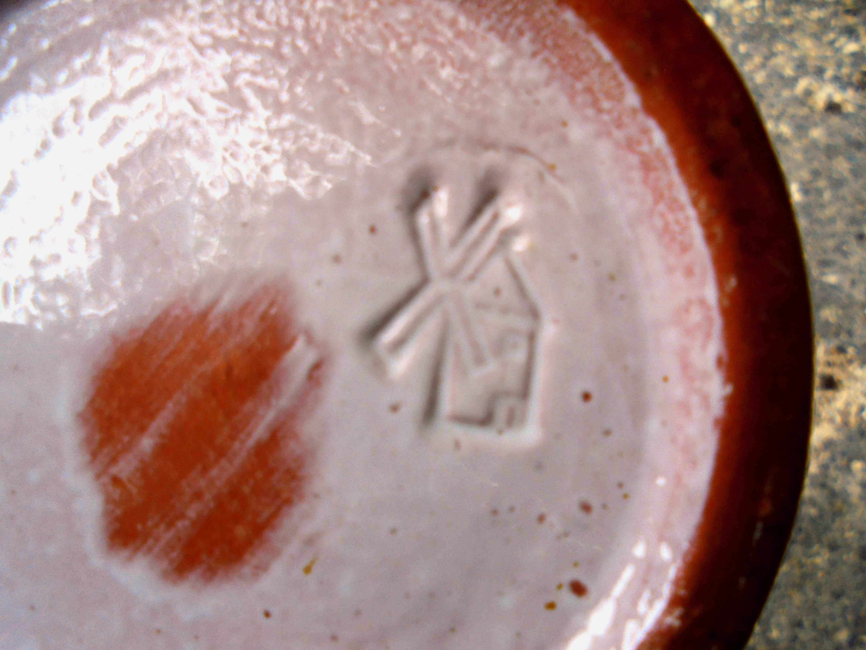 Vase enamelled sandstone