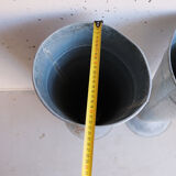 Pair of large zinc florist vases