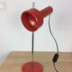 Stralux red metal desk lamp 1960