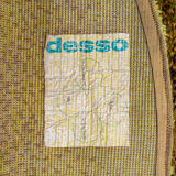Geel round rug by Desso, 1970s