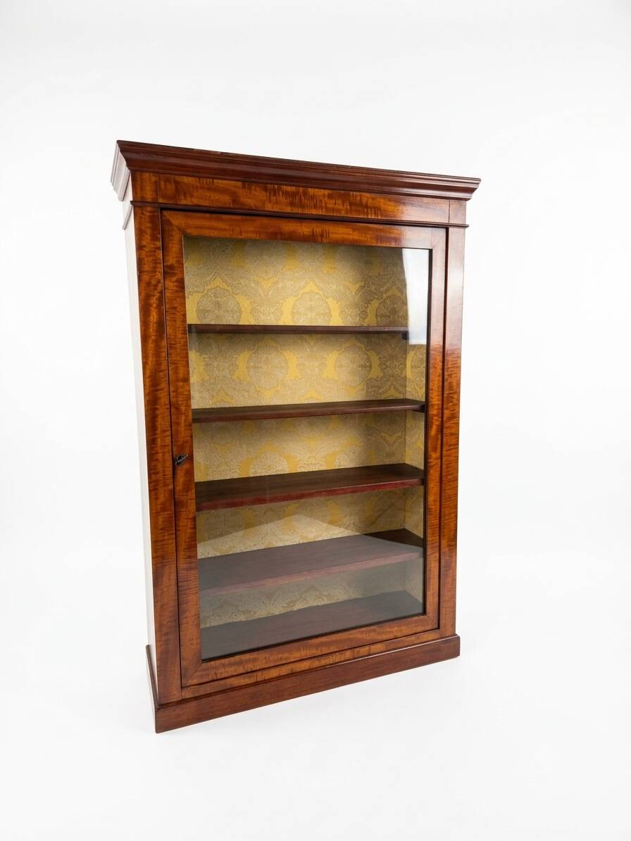 Late 19th century mahogany shop display cabinet.