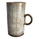 Ceramic mug-cup Jacques Pouchain l'Atelier Dieulefit 1960, Décor inc