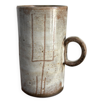 Ceramic mug-cup Jacques Pouchain l'Atelier Dieulefit 1960, Décor inc