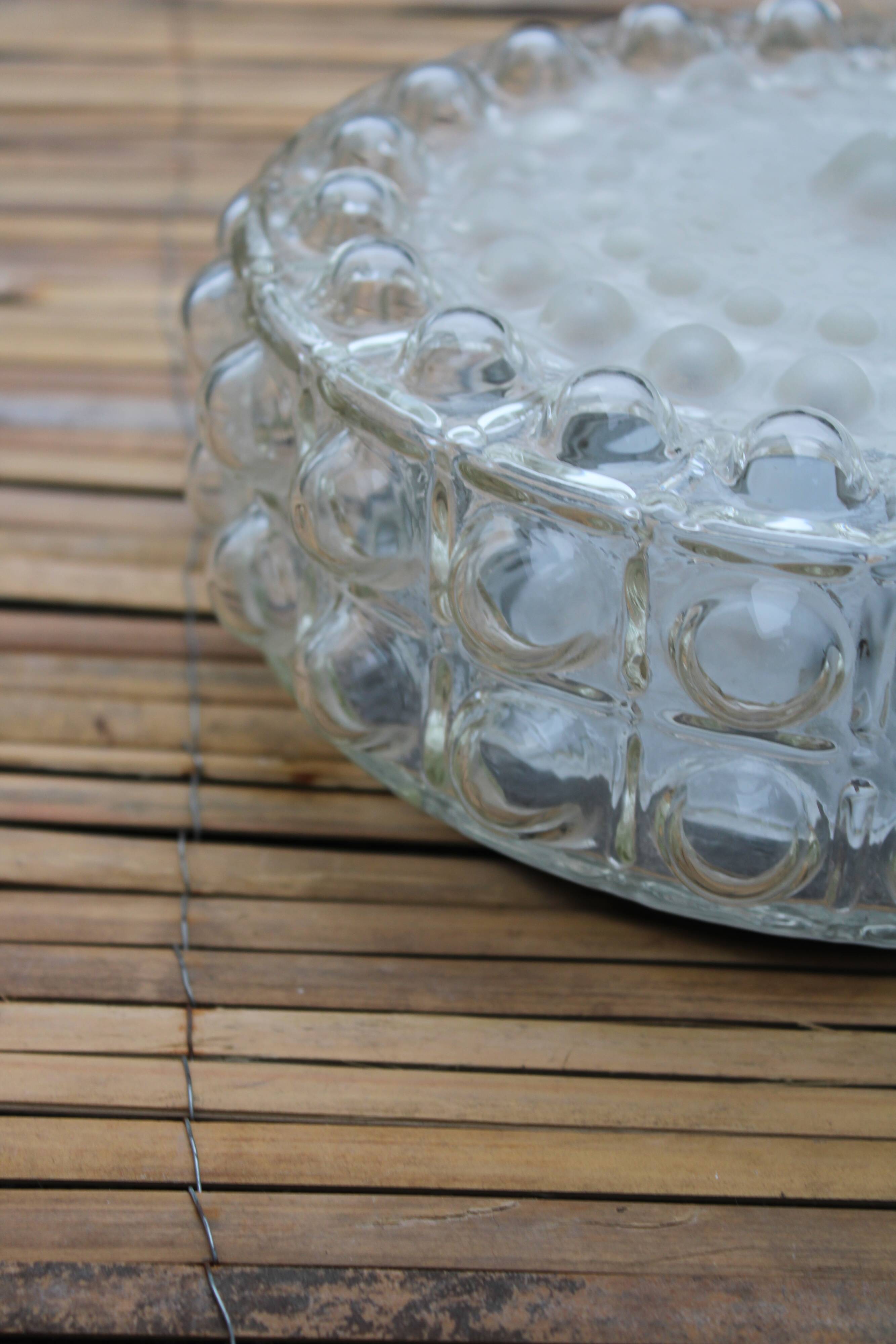 Moulded glass ceiling light