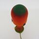 Lampe champignon en pâte de verre marmoréen orange vert. Artistar