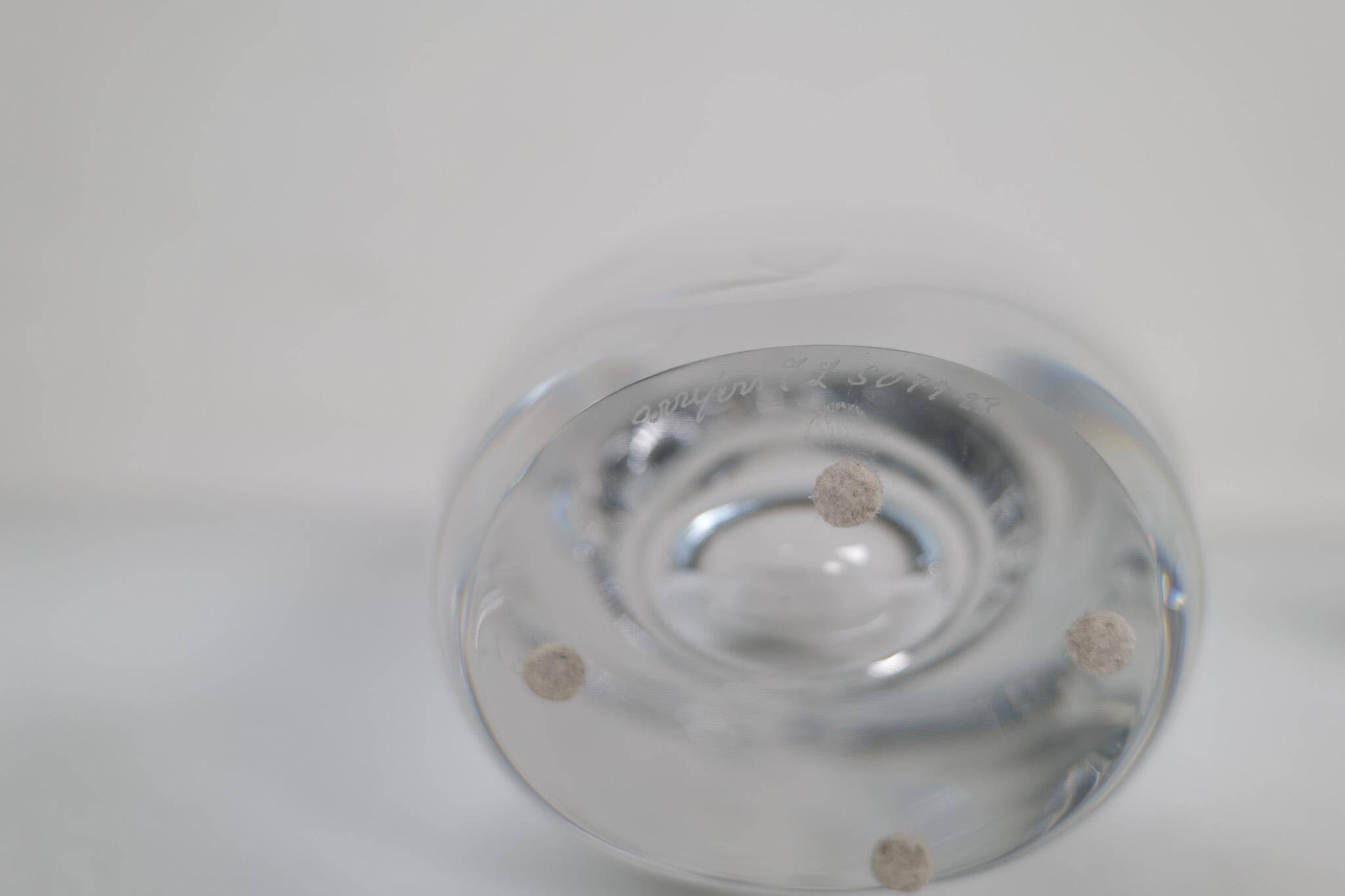 Modern Scandinavian glass vases Orrefors Erika Lagerbielke, Sweden