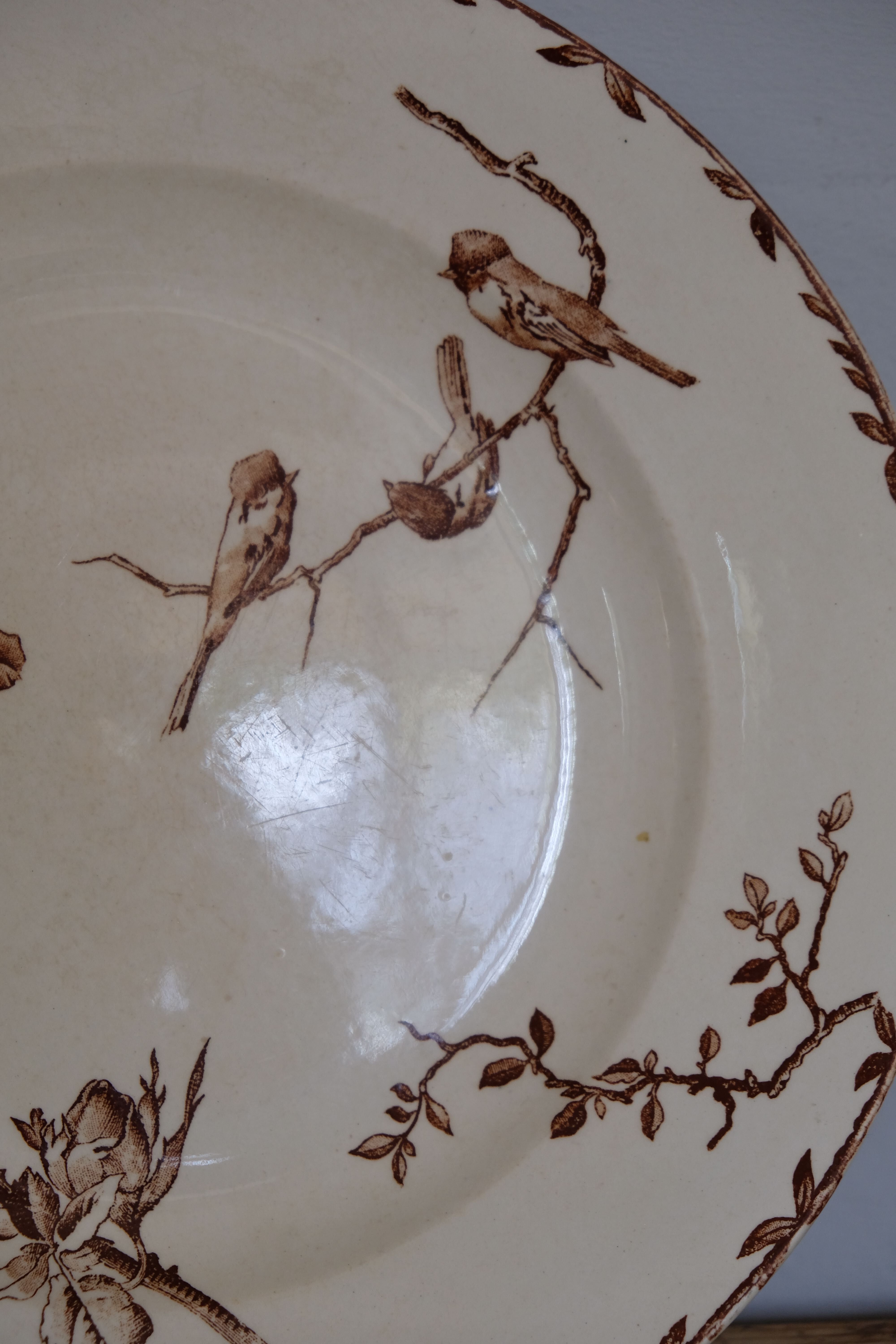 Antique plate model Oxford brown, HB - Co. Choisy-le-Roy , 1900s