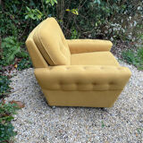 70s velvet club armchair