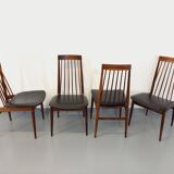 Set of 4 vintage Scandinavian style rosewood chairs from the 60s, by Ernst Martin Dettinger