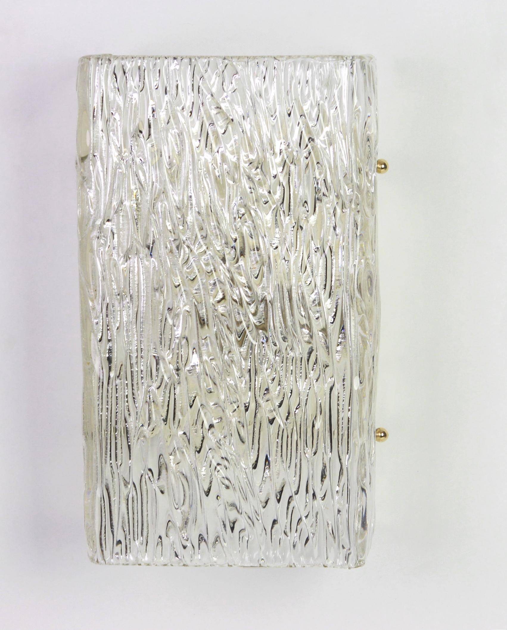 1 of 2 pairs of large wall sconces by Kalmar, Austria, 1960s