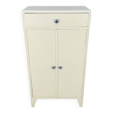 White wood convenient storage unit from the 1950s