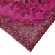 Overdyed Wool Vintage Handmade Carved Rug 188 cm x 302 cm