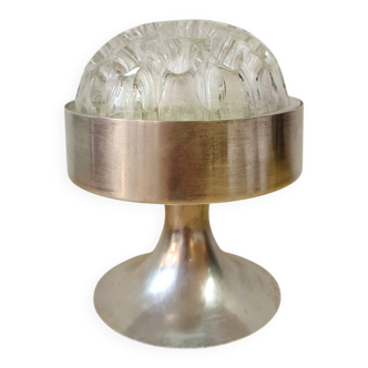 Silver-plated flower pick, space age, 1970s.