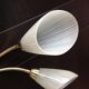 Double fire wall lamp in brass and glass cornet years 50/60