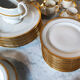 Limoges porcelain service 86 pieces gold 24K