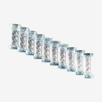 10 Sèvres crystal knife holders