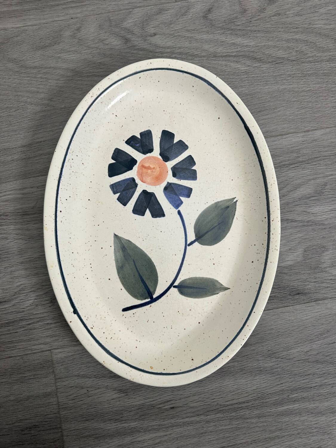 Longchamp blue thistle dish