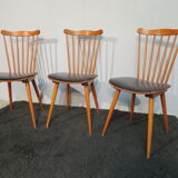 Set of 3 Baumann chairs model "Minuet"