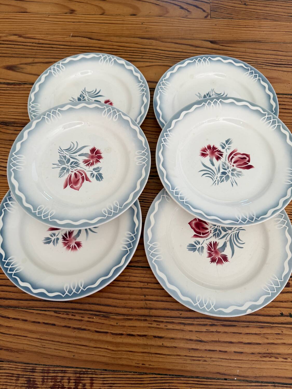 Assiettes plates Digoin Juliette