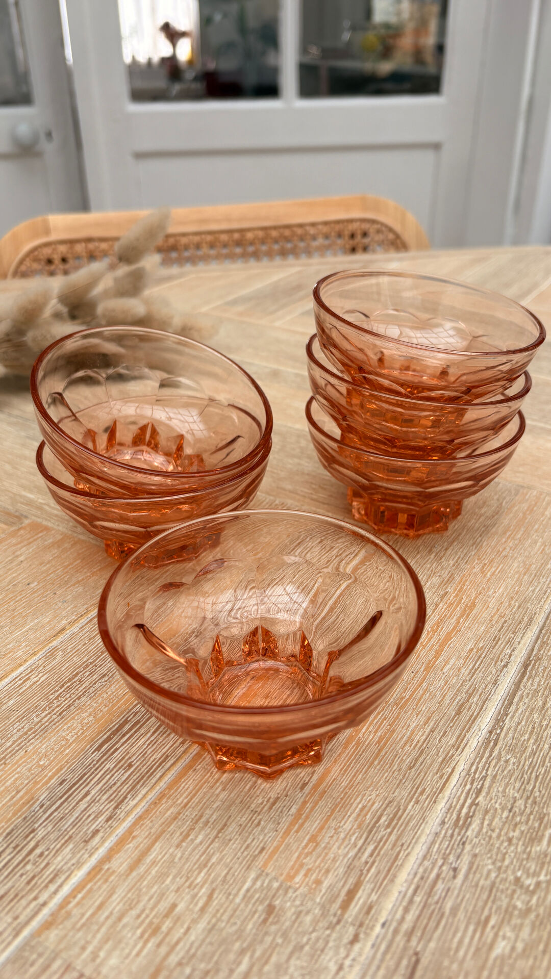 Lot de 6 coupes en verre