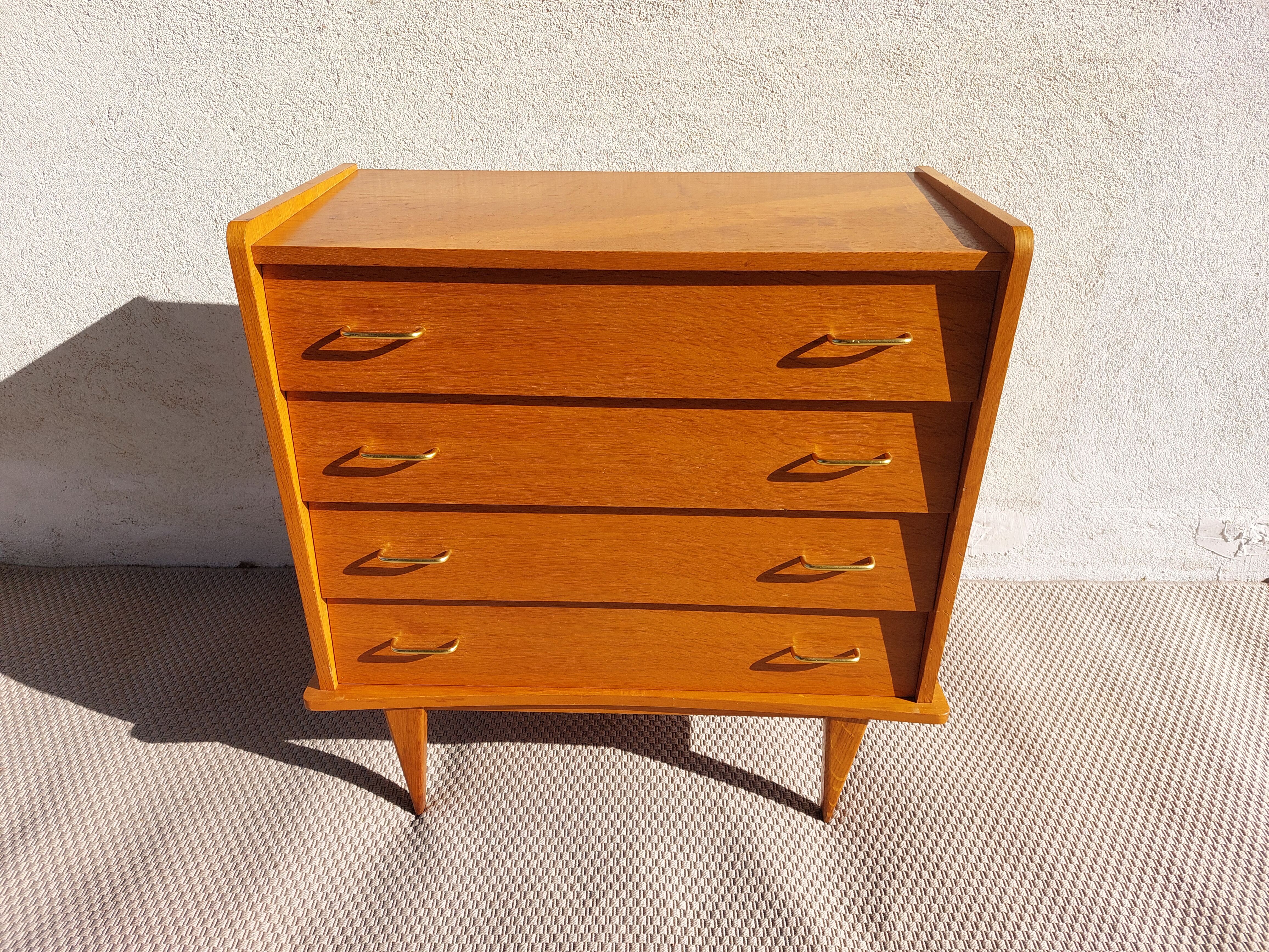 vintage commode with tapered legs